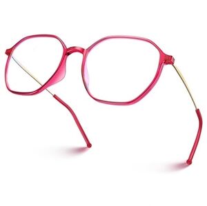 Blue Light Blocking Glasses Frame Anti Glare Eye Protection Red Eyeglasses